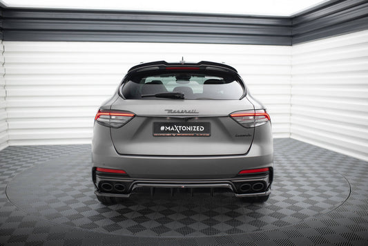 Mittlerer Cup Diffusor DTM Look Heck Ansatz für Maserati Levante Trofeo Mk1 schwarz Hochglanz