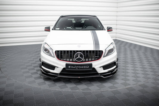 Front Ansatz V.4 für Mercedes-Benz A45 AMG W176 schwarz Hochglanz