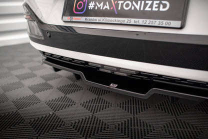 Mittlerer Cup Diffusor DTM Look Heck Ansatz für Kia EV6 GT-Line Mk1 schwarz Hochglanz