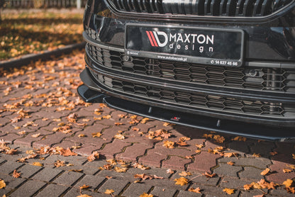 Front Ansatz für Skoda Karoq Sportline schwarz Hochglanz