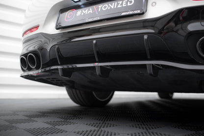Mittlerer Cup Diffusor DTM Look Heck Ansatz für Mercedes-AMG GT 43 4 Door Coupe V8 Styling Package schwarz Hochglanz
