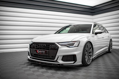 Front Ansatz V.3 für Audi A6 S-Line / S6 C8 / C8 Facelift schwarz Hochglanz