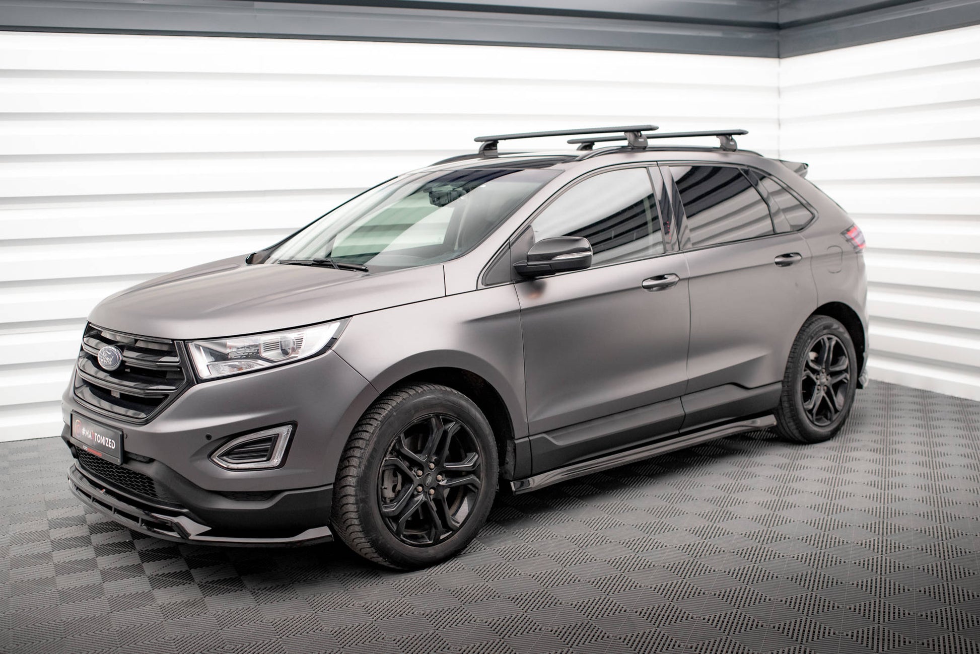Seitenschweller Ansatz für Ford Edge Mk2 schwarz Hochglanz