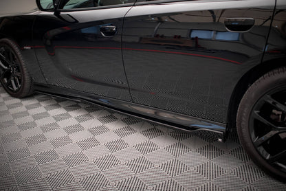 Seitenschweller Ansatz für Dodge Charger SRT Mk7 Facelift schwarz matt
