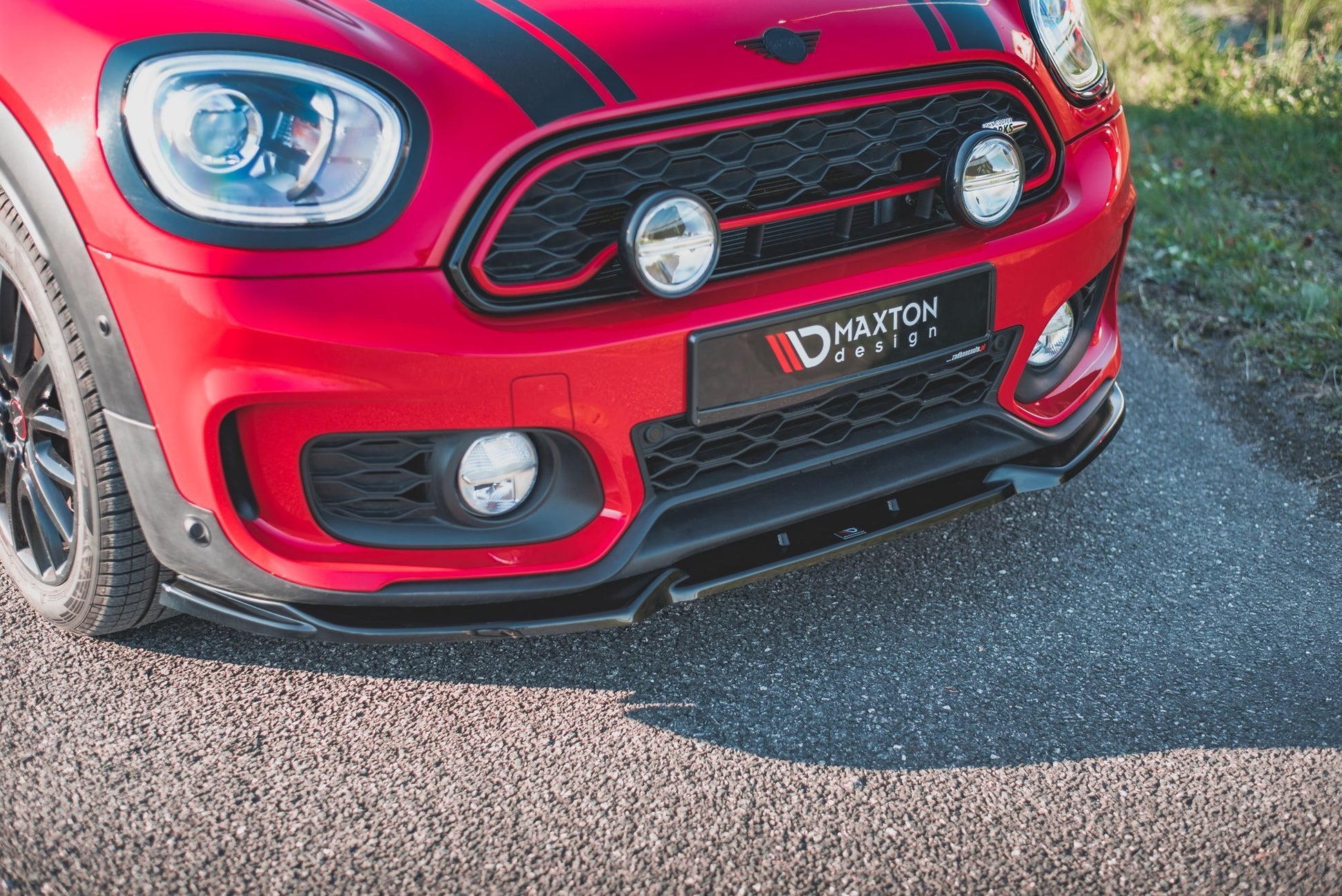Front Ansatz V.1 für Mini Countryman Mk2 F60 JCW schwarz Hochglanz