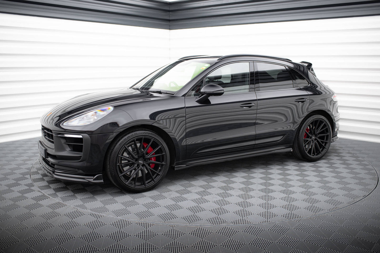 Seitenschweller Ansatz für Porsche Macan T / GTS Mk1 Facelift 2   schwarz Hochglanz