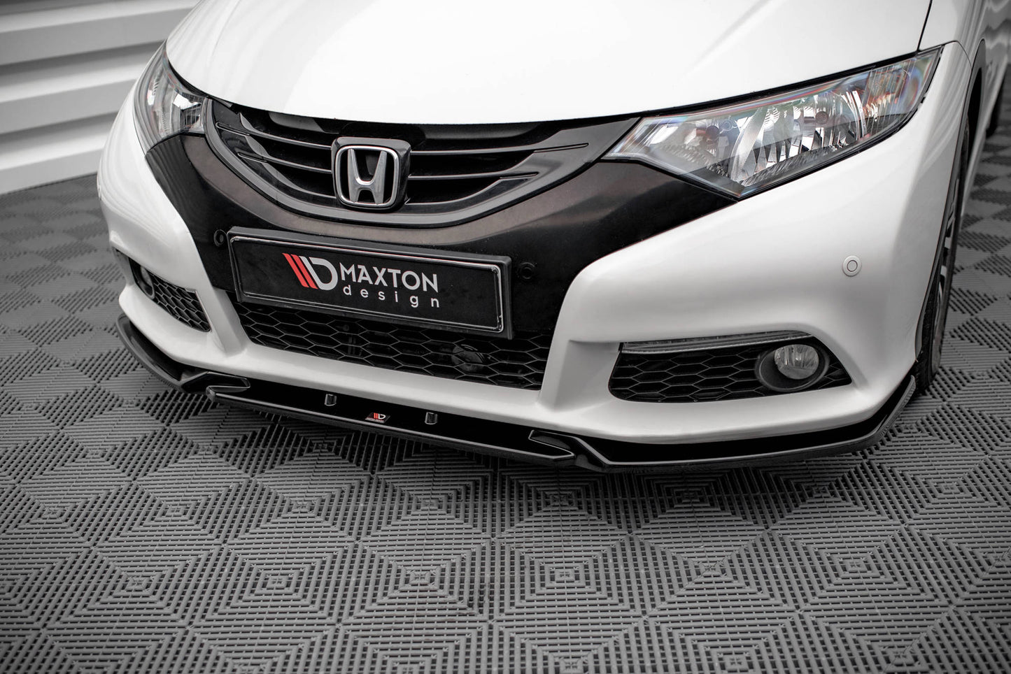 Front Ansatz V.2 für Honda Civic Mk9 schwarz Hochglanz