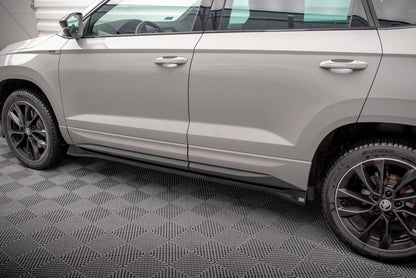 Seitenschweller Ansatz für Skoda Karoq Sportline Mk1  schwarz Hochglanz