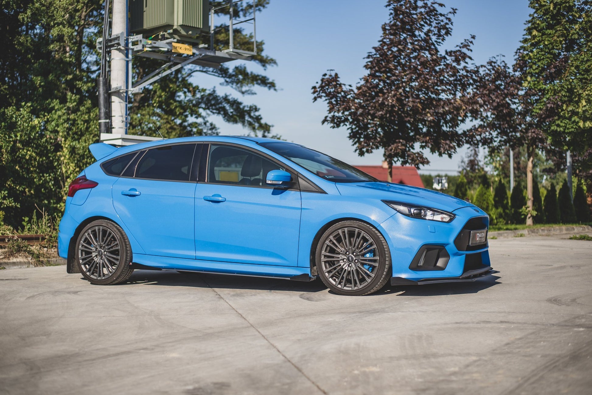 Street Pro Seitenschweller Ansatz für + Flaps Ford Focus RS Mk3 schwarz Hochglanz