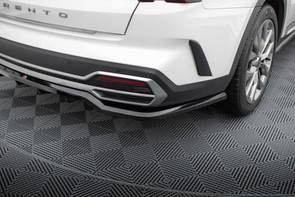 Mittlerer Cup Diffusor DTM Look Heck Ansatz für Kia Sorento Mk4 schwarz Hochglanz