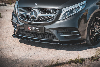 Front Ansatz V.2 für Mercedes-Benz V-Klasse AMG-Line W447  schwarz Hochglanz