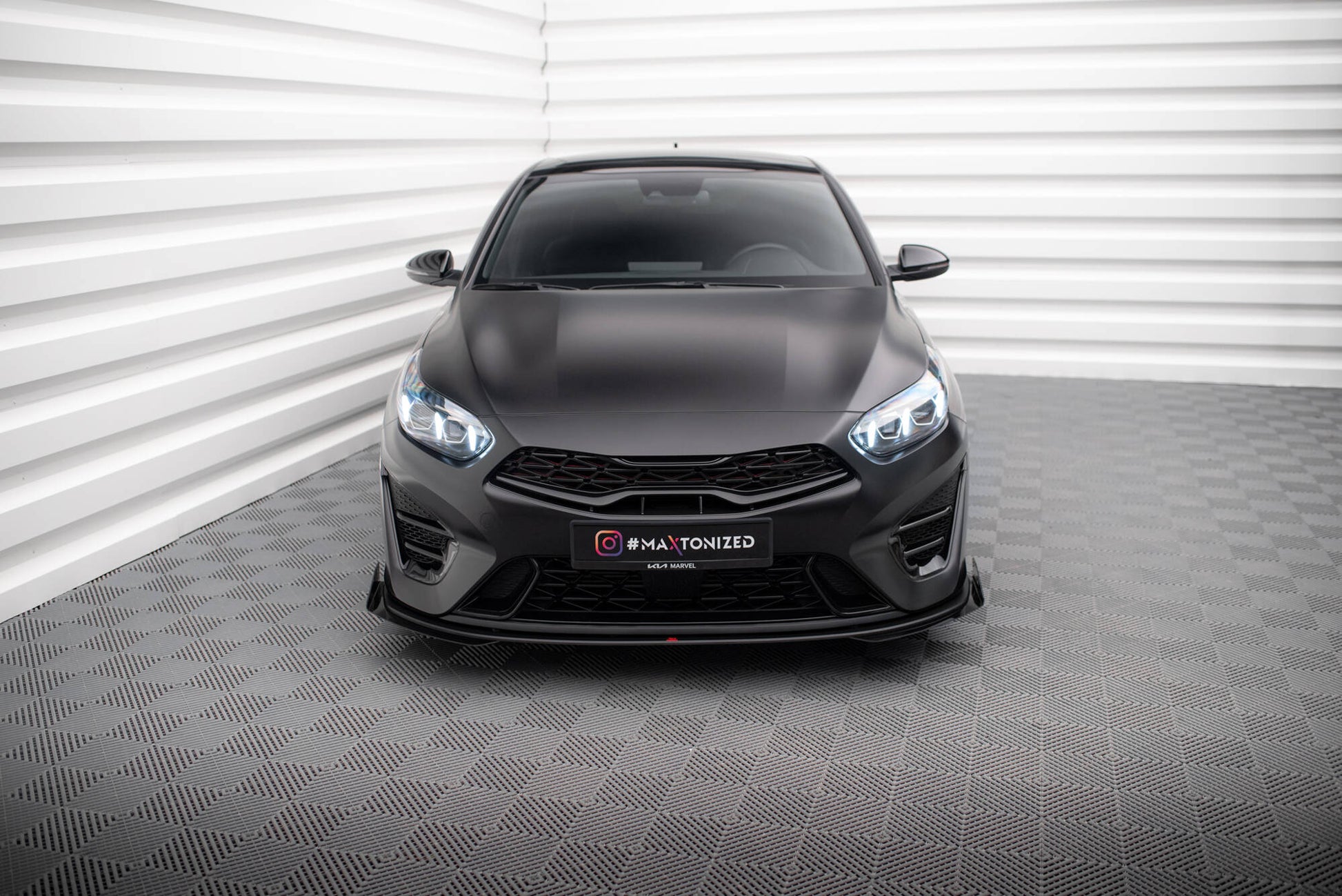 Street Pro Front Ansatz + Flaps für Kia Proceed GT Mk3 Facelift / Ceed GT / GT - Line Mk1 Facelift  schwarz Hochglanz