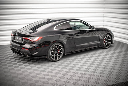 Street Pro Seitenschweller Ansatz für + Flaps BMW 4er M-Paket / M440i G22 / G23 / G22 Facelift / G23 Facelift schwarz Hochglanz