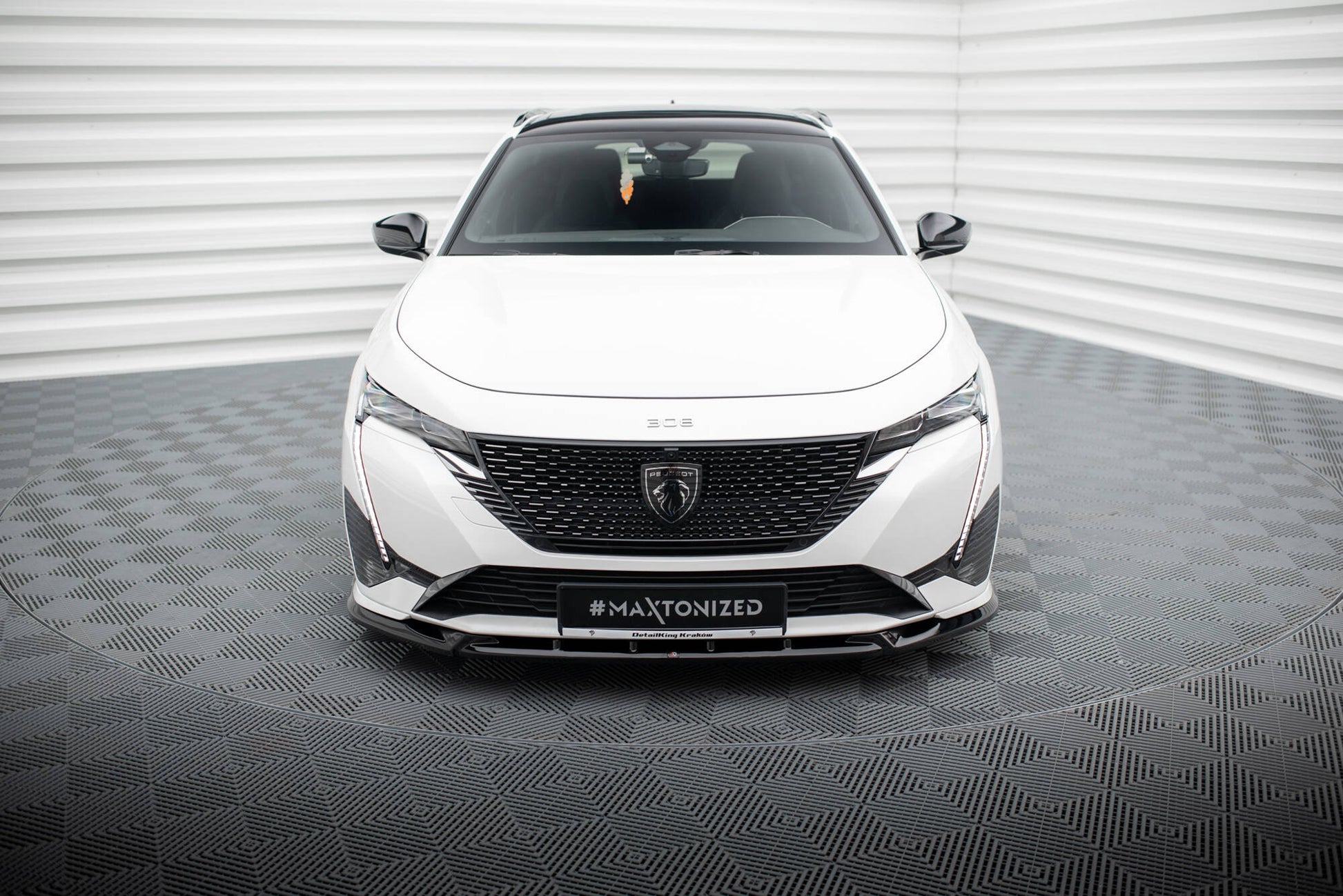 Front Ansatz für Peugeot 308 GT Mk3 schwarz Hochglanz