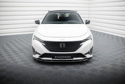 Front Ansatz für Peugeot 308 GT Mk3 schwarz Hochglanz