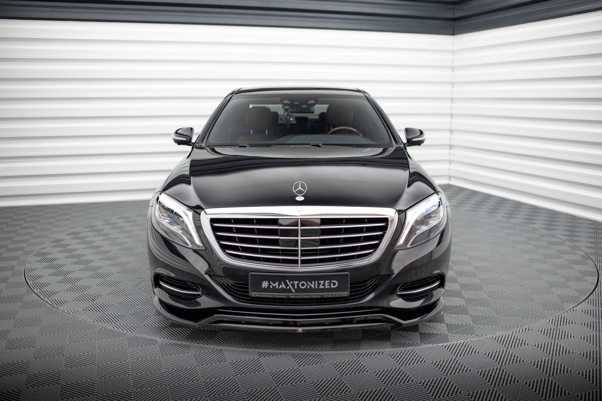 Front Ansatz V.2 für Mercedes-Benz S W222 schwarz Hochglanz