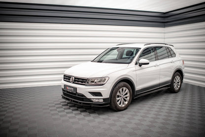 Seitenschweller Ansatz für Volkswagen Tiguan Mk2 schwarz matt