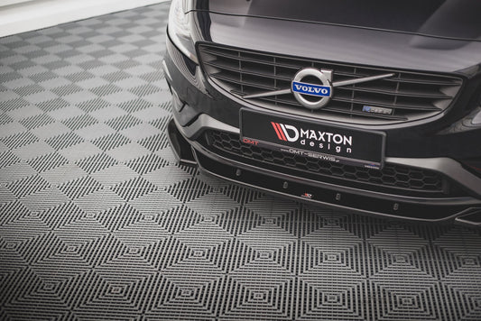 Front Ansatz V.2 für Volvo S60 R-Design Mk2 Facelift schwarz Hochglanz