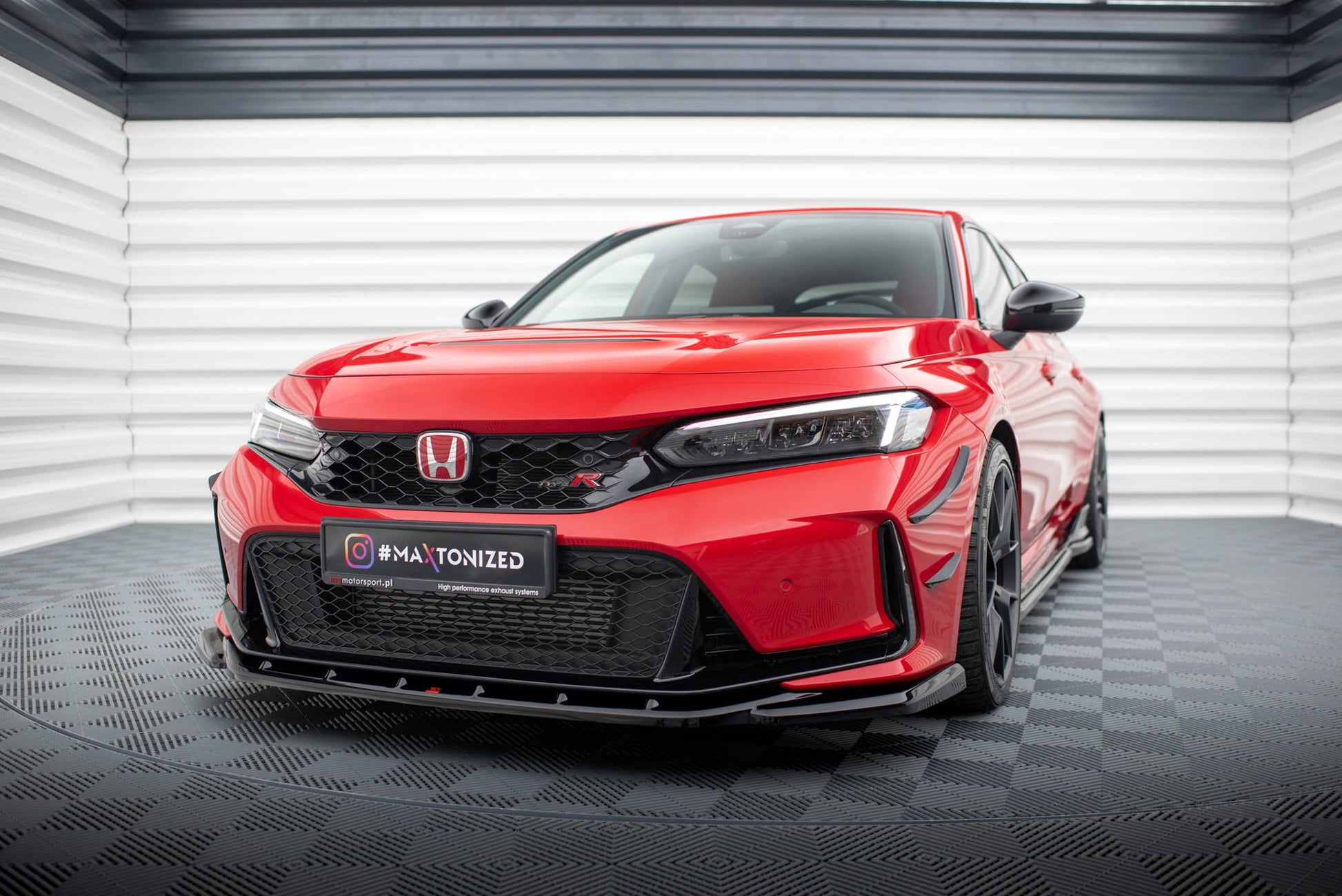 Front Ansatz V.3 für Honda Civic Type-R Mk 11 schwarz Hochglanz