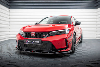 Front Ansatz V.3 für Honda Civic Type-R Mk 11 schwarz Hochglanz