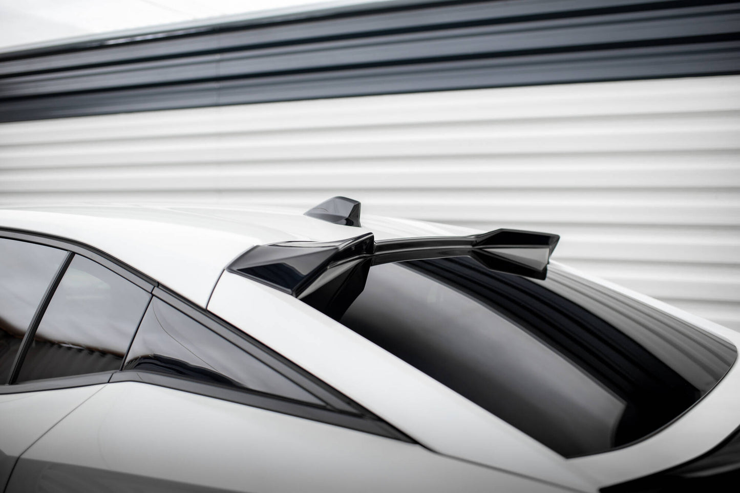 Höher Spoiler CAP 3D für Peugeot 408 Mk1 schwarz Hochglanz