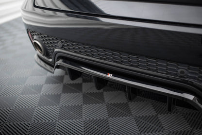 Mittlerer Cup Diffusor DTM Look Heck Ansatz für Jaguar E-Pace R-Dynamic Mk1 schwarz Hochglanz