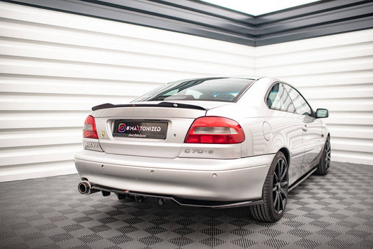 Mittlerer Cup Diffusor DTM Look Heck Ansatz für Volvo C70 Mk1 schwarz Hochglanz