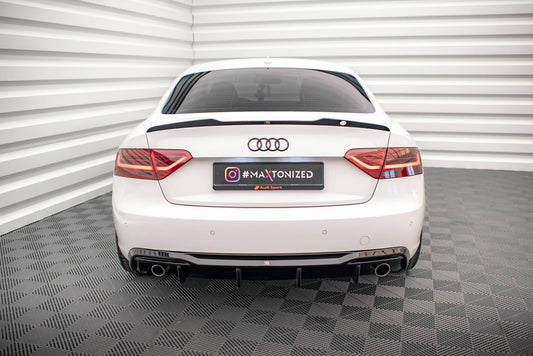 Diffusor Heck Ansatz für Audi A5 8T Facelift (Einzelauspuff li. re.)