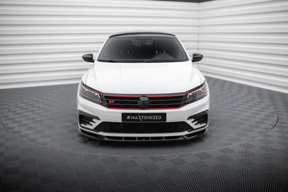 Front Ansatz V.1 für VW Passat GT B8 Facelift USA schwarz Hochglanz