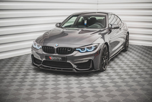 Front Ansatz für BMW M4 F82 schwarz Hochglanz