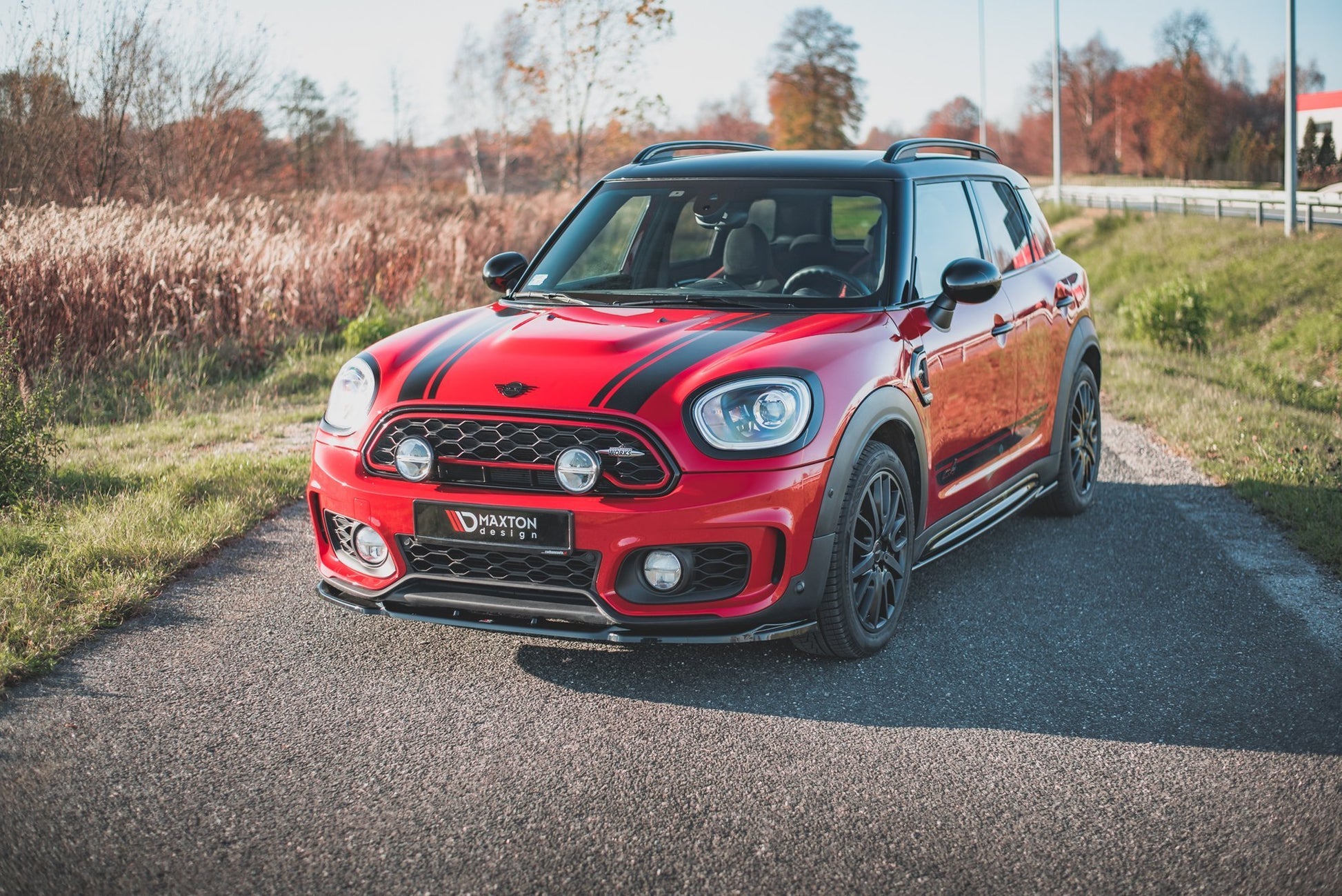 Front Ansatz V.2 für Mini Countryman Mk2 F60 JCW schwarz Hochglanz