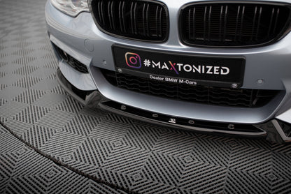 Front Ansatz V.4 für BMW 4er Coupe / Gran Coupe / Cabrio M-Paket F32 / F36 / F33 schwarz Hochglanz