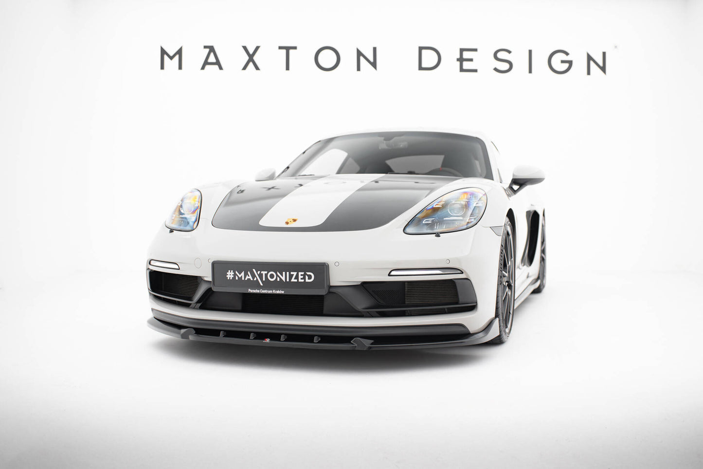 Front Ansatz für V.2 Porsche 718 Cayman GTS 982c schwarz Hochglanz