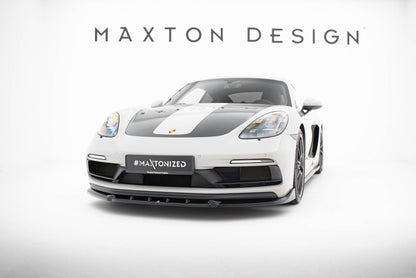Front Ansatz für V.2 Porsche 718 Cayman GTS 982c schwarz Hochglanz