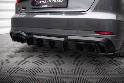 Diffusor Heck Ansatz für Audi S3 Sportback 8V Facelift