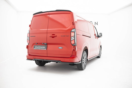 Mittlerer Cup Diffusor DTM Look Heck Ansatz für Ford Transit Custom / Tourneo Custom Mk2 schwarz Hochglanz