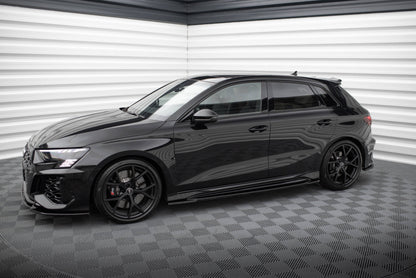 Seitenschweller Ansatz für Audi RS3 Sportback 8Y schwarz Hochglanz