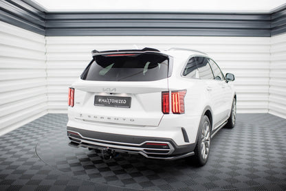 Mittlerer Cup Diffusor DTM Look Heck Ansatz für Kia Sorento Mk4 schwarz Hochglanz