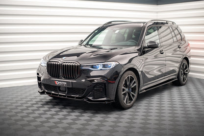 Front Ansatz V.3 für BMW X7 M-Paket G07 schwarz Hochglanz