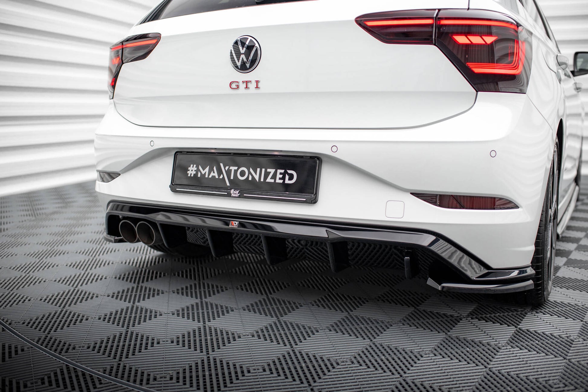 Diffusor Heck Ansatz für VW Polo GTI Mk6 Facelift