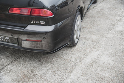 Heck Ansatz Flaps Diffusor für Alfa Romeo 156 SW Facelift schwarz Hochglanz