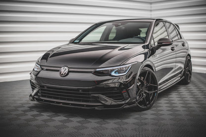 Front Ansatz V.4 für VW Golf R Mk8 schwarz Hochglanz