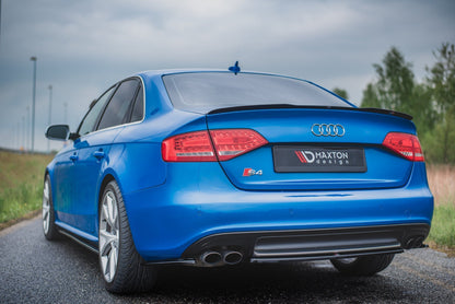 Spoiler CAP für Audi A4 Limousine B8 / B8 Facelift  schwarz Hochglanz