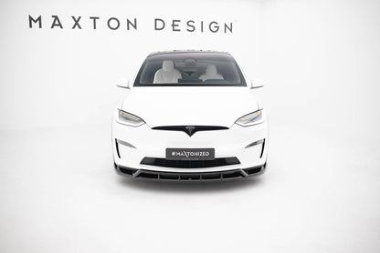 Front Ansatz V.3 für Tesla Model X Mk1 Facelift schwarz Hochglanz
