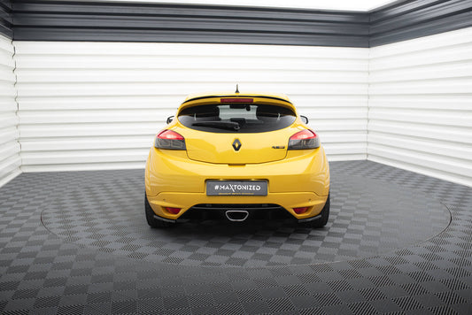 Heck Ansatz Flaps Diffusor für RENAULT MEGANE 3 RS schwarz Hochglanz