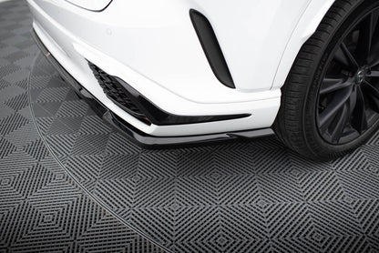 Mittlerer Cup Diffusor DTM Look Heck Ansatz für Lexus RX F-Sport Mk5 schwarz Hochglanz