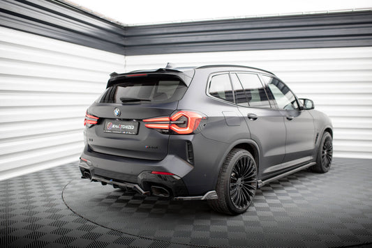 Heck Ansatz Flaps Diffusor für BMW X3 M-Paket G01 Facelift schwarz Hochglanz