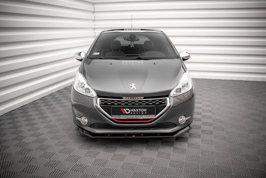 Front Ansatz V.1 für Peugeot 208 GTi Mk1 schwarz Hochglanz