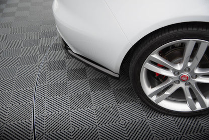 Heck Ansatz Flaps Diffusor für Jaguar XE R-Sport X760 schwarz Hochglanz