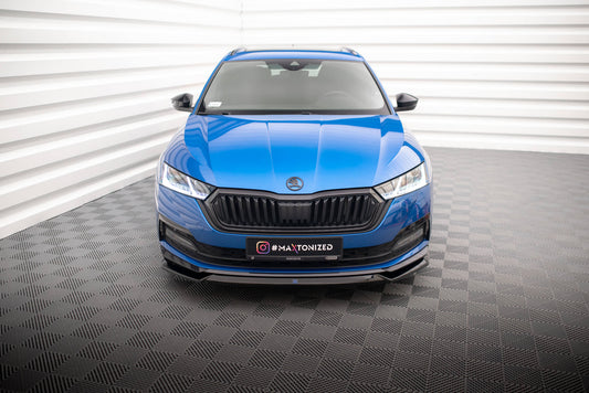 Front Ansatz V.2 für Skoda Octavia Sportline Mk4 schwarz Hochglanz